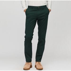 Bonobos Straight Leg Dark Green Chino Pant Size 31/32